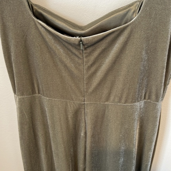 Jenny Yoo Collection for Anthropologie Mara Sage Velour Maxi Dress Women's 12 - Picture 6 of 16